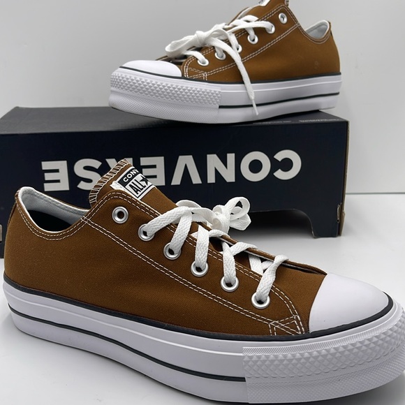 Converse Men’s CTAS LIFT OX
BRINDLE BROWN/WHITE/BLACK A09994C Platforms Sneakers - Picture 14 of 16